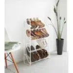 Yamazaki+Home+Slim+Shoe+Rack,+Steel,+Holds+8+to+12+shoes
