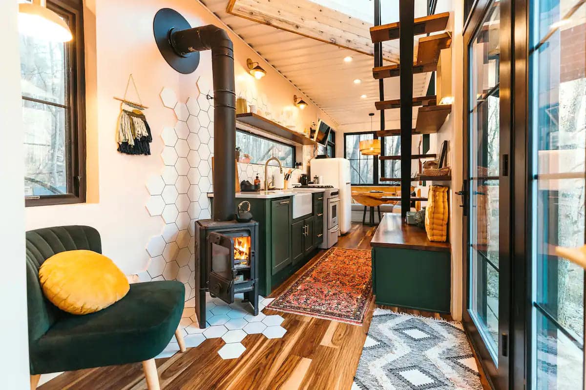 Minihus i Rockbridge, Ohio, USA