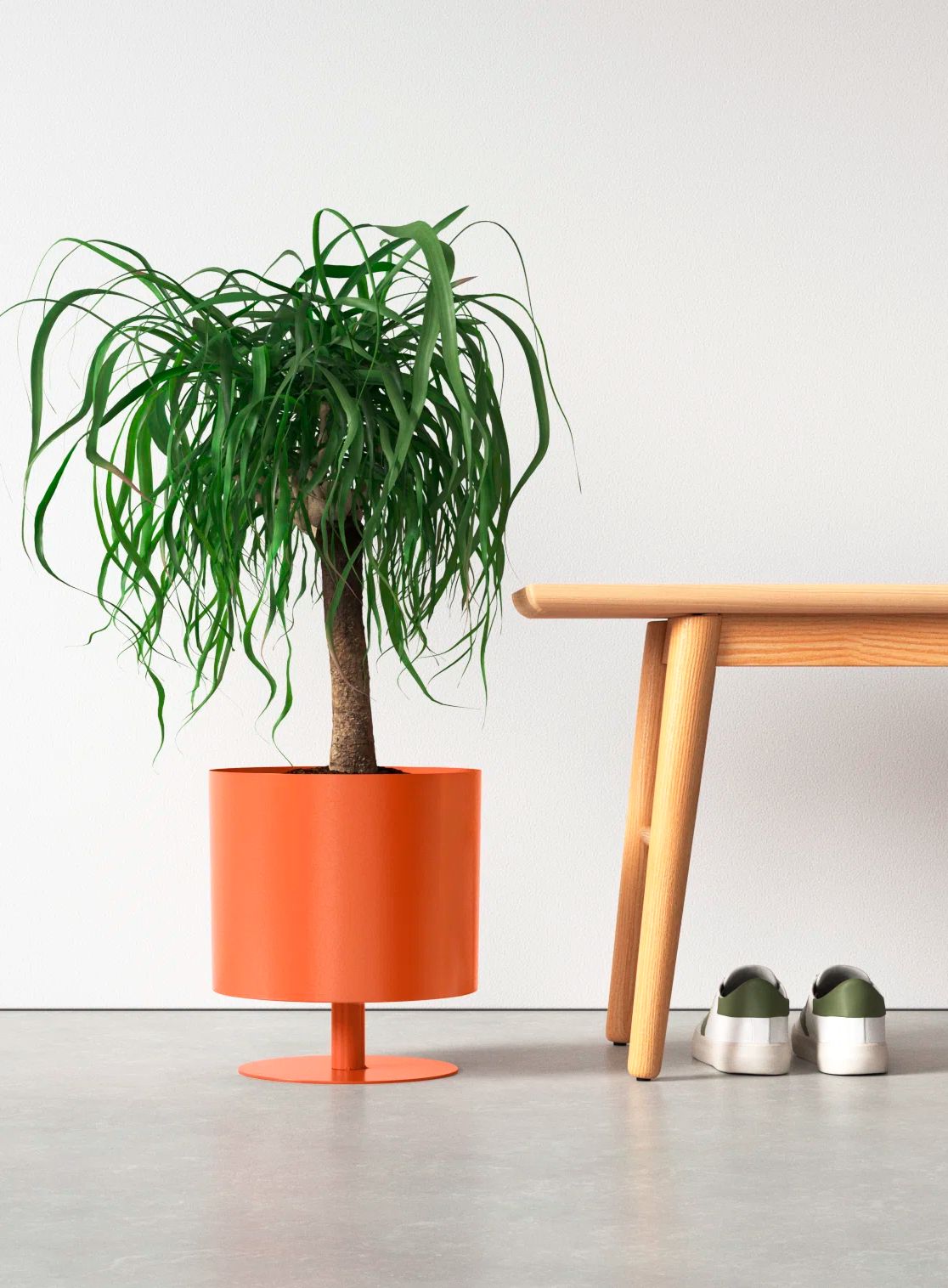 MetalPlanteronBase ContemporaryRoundIronPlanteronFlatRoundBaseinClassicWhite IndoororOutdoorDecor 1 - Give Your Favorite Plant a Fabulous Makeover With One of These 25 Planters