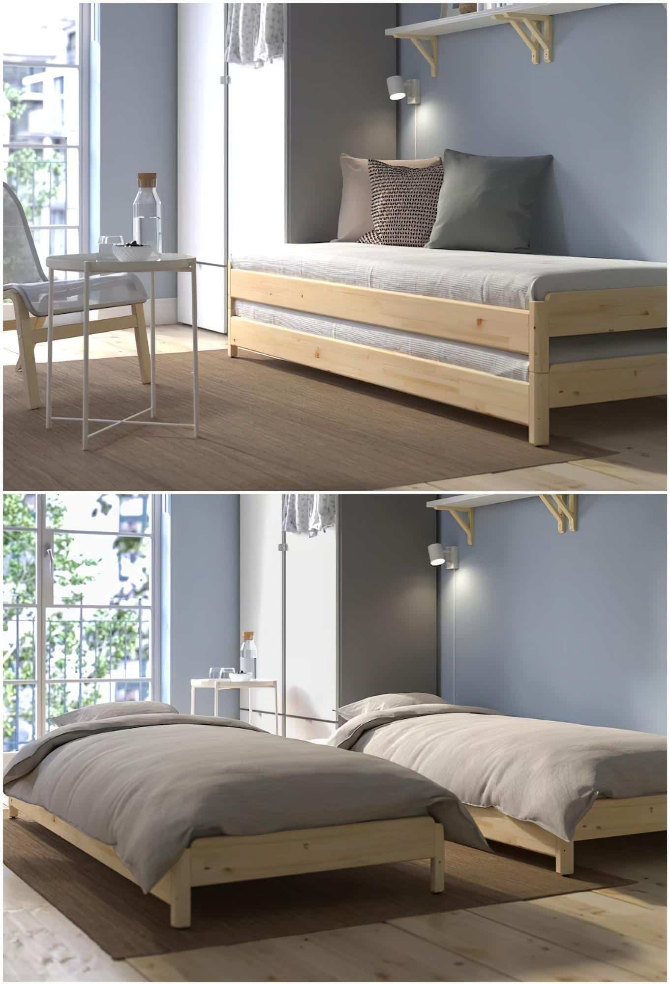 enlarge stackable beds enlarge - 34 Smart IKEA Small Space Solutions to Unlock Your Home's Potential
