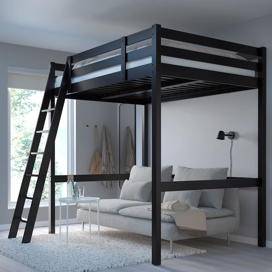 stora loft bed frame black  1051151 pe845018 s5 - 34 Smart IKEA Small Space Solutions to Unlock Your Home's Potential