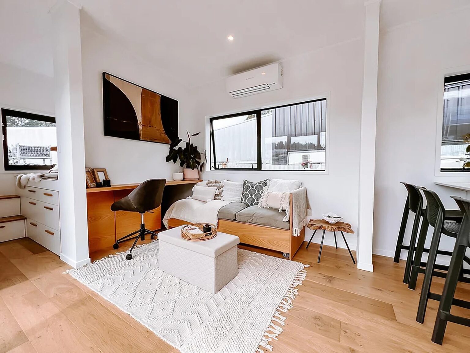 View of A Life Less Lofted: This Sleek Tiny Home Offers Single-Level Living and ...