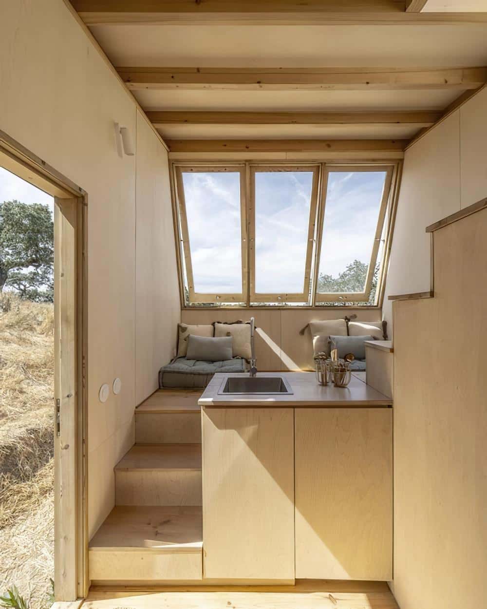 terra 1 tiny house 3 - Three Tiny Houses Perfect for Stargazing on a Sustainable Farm in Portugal