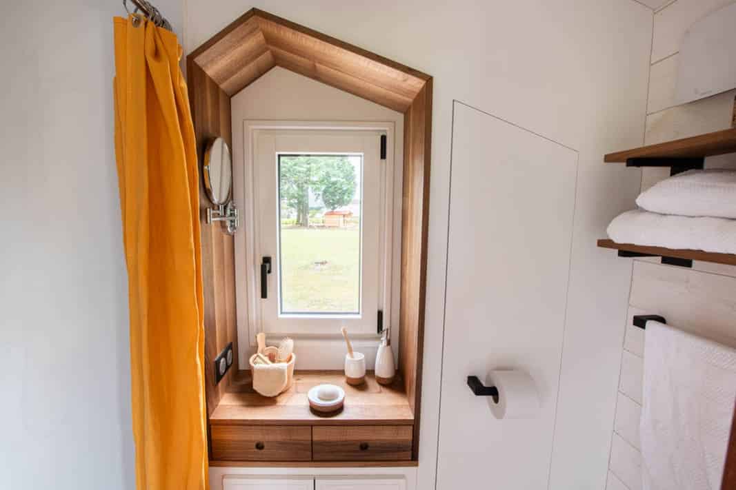 Moulinsart tiny house baluchon 2 1 - This Tiny Home’s Ingenious Design Skips the Loft for a Multifunctional Living Room