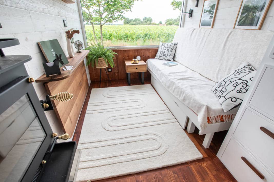 Moulinsart tiny house baluchon 26 1 - This Tiny Home’s Ingenious Design Skips the Loft for a Multifunctional Living Room