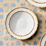 Abbott White and Bamboo Outdoor Melamine Salad Plate by Jake Arnold