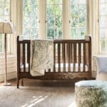 Bacton Oak Wood Convertible Baby Crib by Jake Arnold