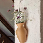 Etruscan style Hanging Wall Vase for Cut Flowers