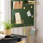 Metal Pegboard Wall Organizer Set Green