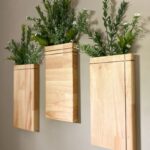 Wood Wall Pocket vase