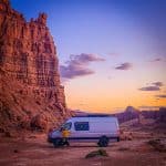 Last desert campsite! Now heading east back to Brooklyn!—#Utah #goblinvalley #4×4 #4x4van #deser