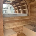 STEP 12- MAKE A SEATWe just made some simple seats at the foot of our bed with flip up tops so w